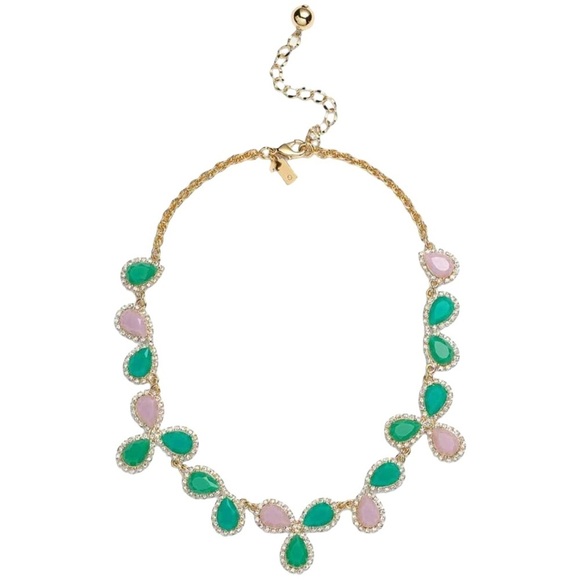 KATE SPADE • Balloon Bouquet Cluster Green Collar Bib Statement Necklace - Picture 4 of 7